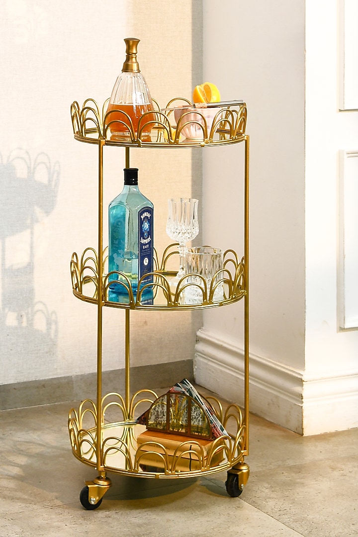 Gold Metal Trolley by Treasured Occasions at Pernia's Pop Up Shop