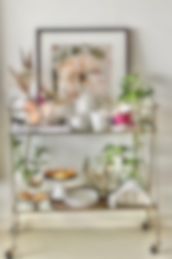 Gold Metal Rectangle Trolley by Treasured Occasions at Pernia's Pop Up Shop