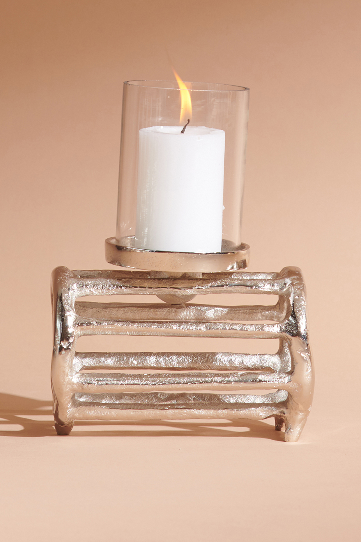 Silver Glass Candle Holder by Treasured Occasions at Pernia's Pop Up Shop