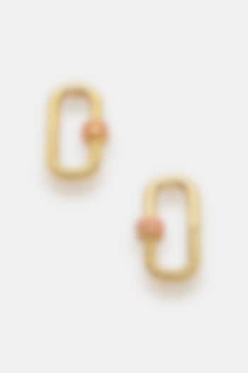 Gold Plated Zircon Hoop Earrings In Sterling Silver by Trisu