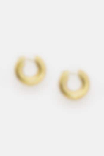 Gold Plated Hoop Earrings In Sterling Silver by Trisu