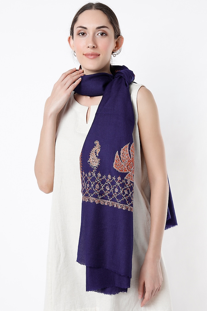 Violet Embroidered Wrap by Tromboo