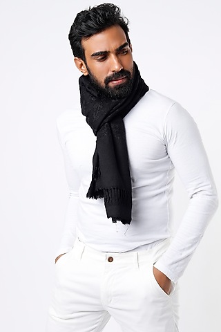 Black Wool Stole by Tromboo Men