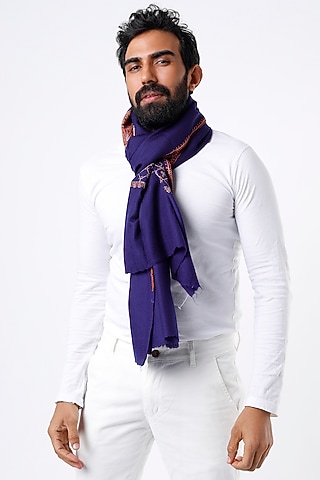 Violet Embroidered Wrap by Tromboo Men