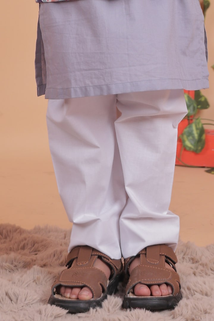 Multi-Colored Cotton Embroidered Jacket Set For Boys by TURQIDZ at Pernia's Pop Up Shop