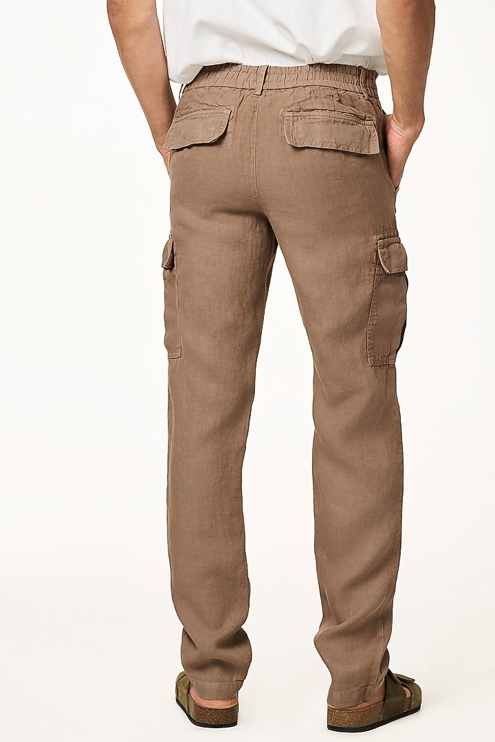 Toffee Colored Linen Pants by TERRA LUNA at Pernia's Pop Up Shop