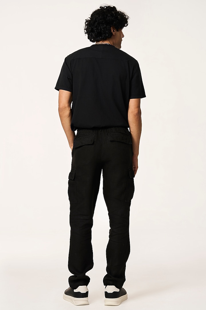 Black Linen Pants by TERRA LUNA at Pernia's Pop Up Shop