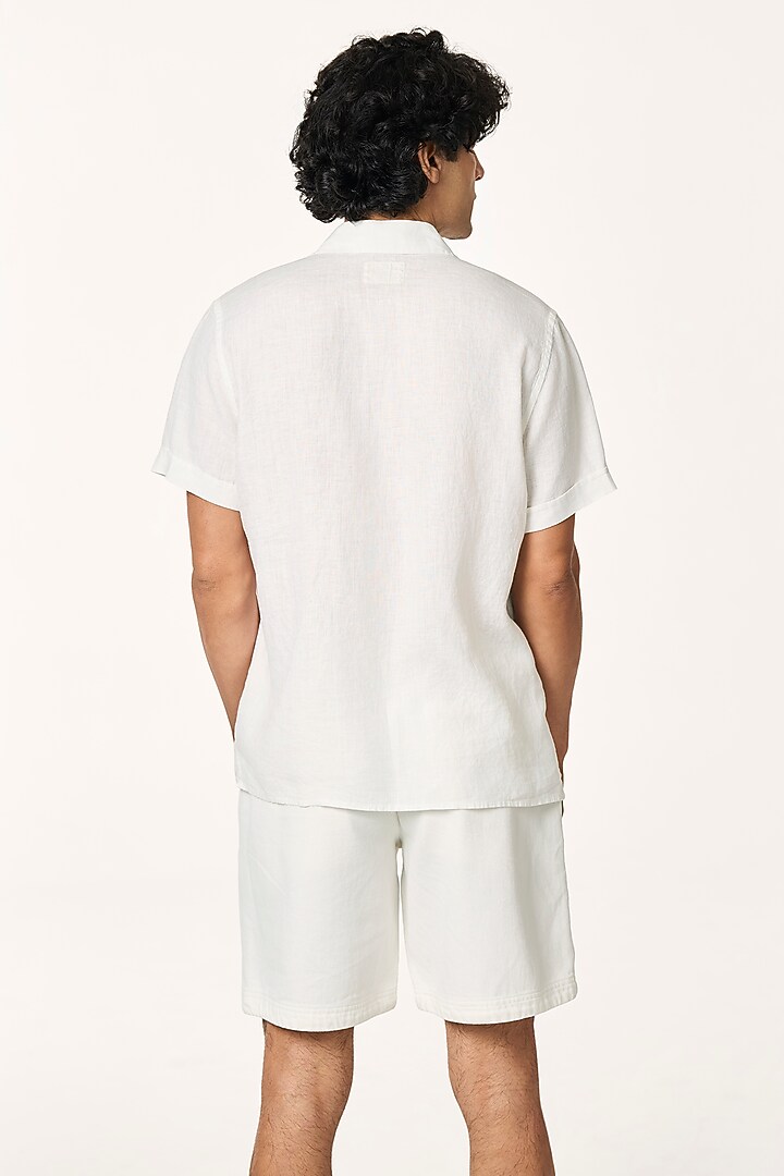 White Linen Summer Shirt by TERRA LUNA at Pernia's Pop Up Shop