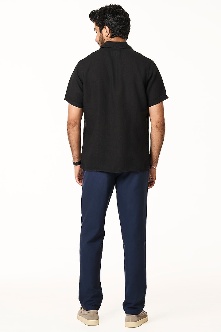 Black Linen Summer Shirt by TERRA LUNA at Pernia's Pop Up Shop
