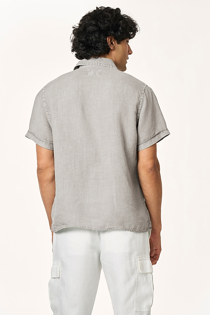 Charcoal Linen Summer Shirt by TERRA LUNA at Pernia's Pop Up Shop
