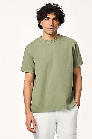 Buy Cotton Silk T Shirt for men Online from Indian Designers 2025