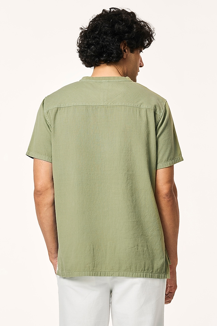 Matcha Organic Khadi Cotton T-Shirt by TERRA LUNA at Pernia's Pop Up Shop
