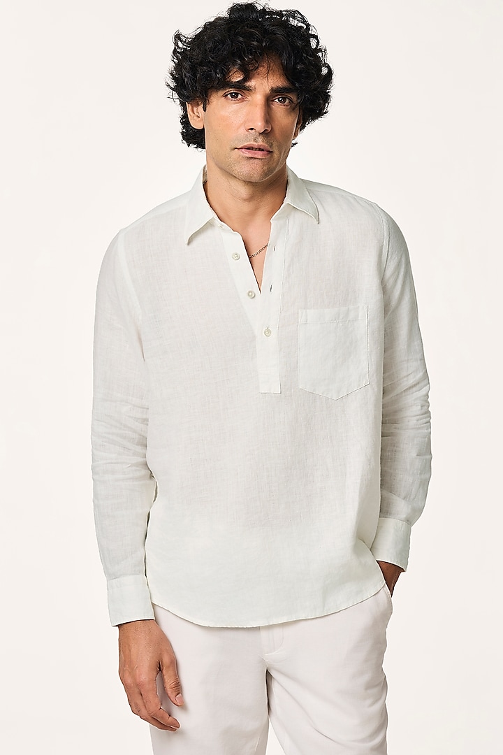 White Linen Shirt by TERRA LUNA