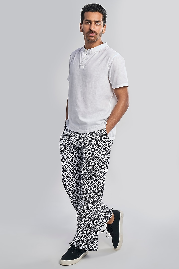 White Organic Khadi Cotton T-Shirt by TERRA LUNA at Pernia's Pop Up Shop