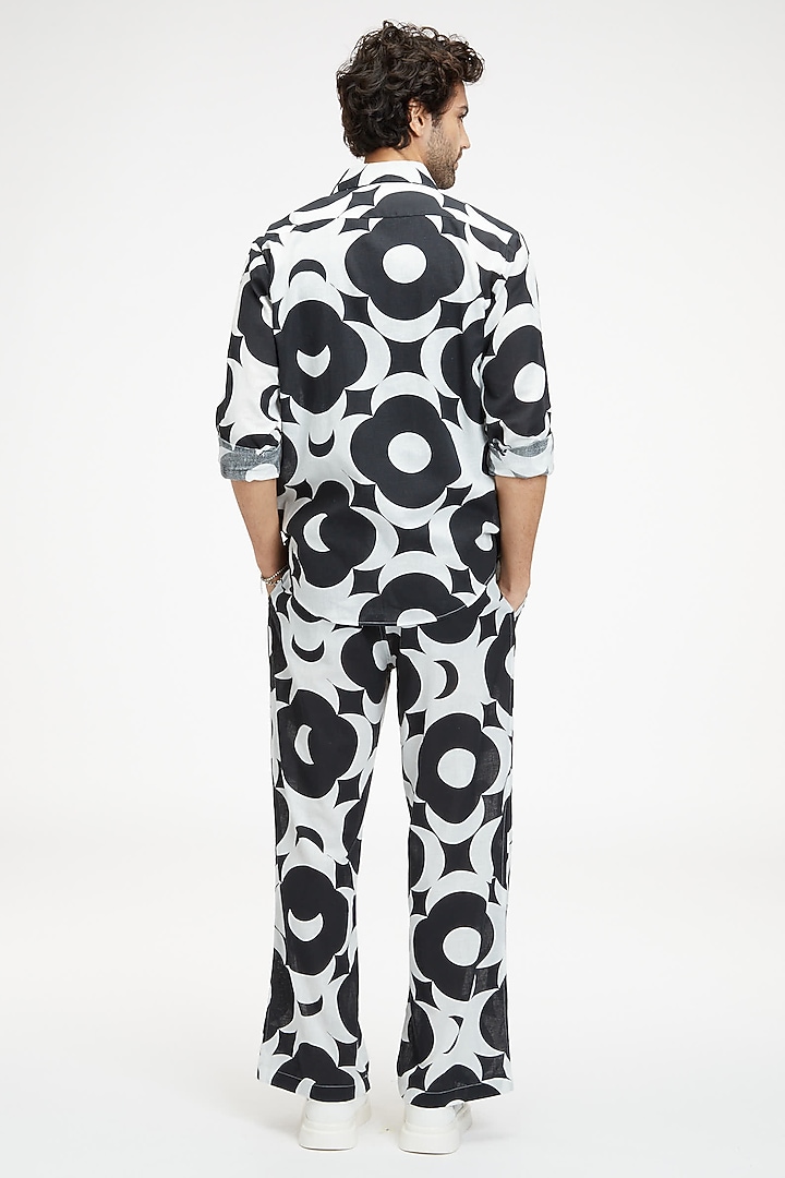 Black Organic Khadi Cotton Party Wear Shirt by TERRA LUNA at Pernia's Pop Up Shop