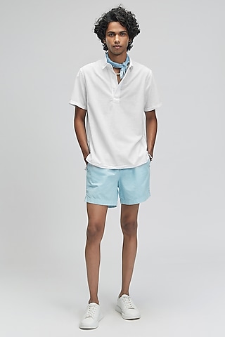 White Organic Khadi Cotton T-Shirt by TERRA LUNA