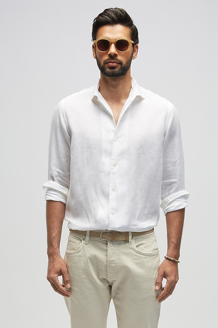 White Linen Shirt by TERRA LUNA