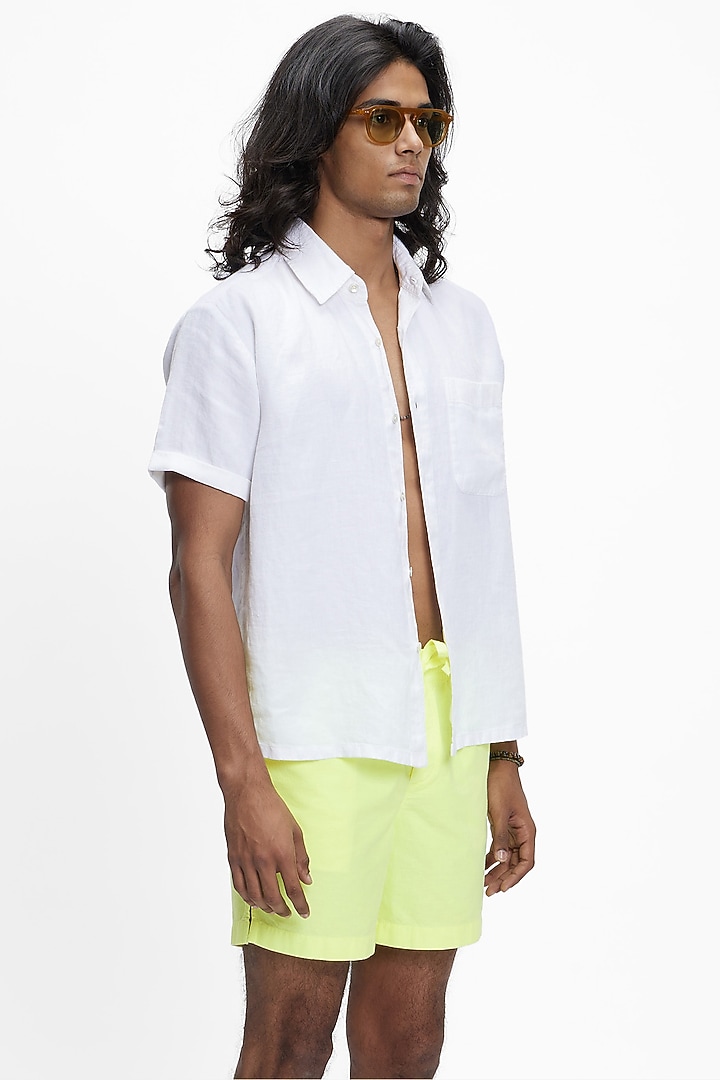 White Linen Summer Shirt by TERRA LUNA at Pernia's Pop Up Shop