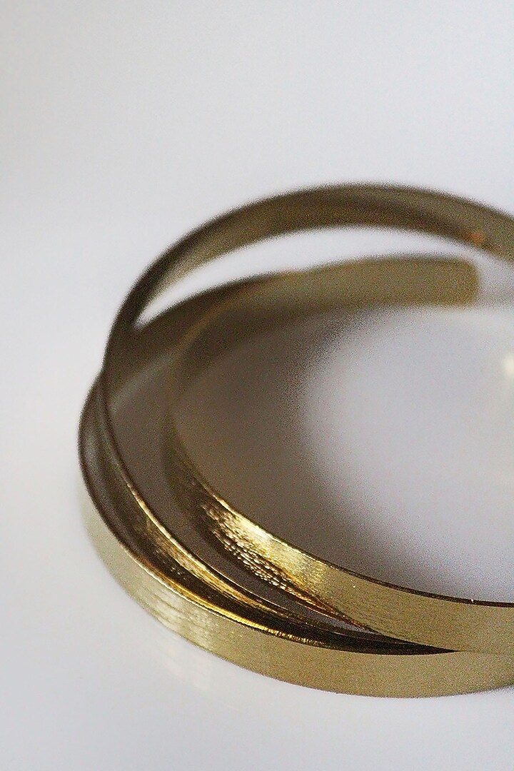Silver Finish Hand Textured Adjustable Bangles (Set Of 5) by TARSHARI Jewellery at Pernia's Pop Up Shop