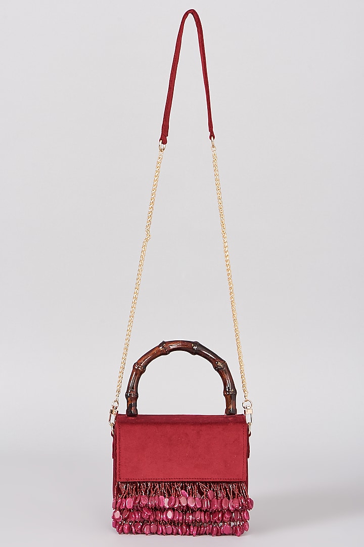 Ruby Micro Velvet Handbag by The Right Sided