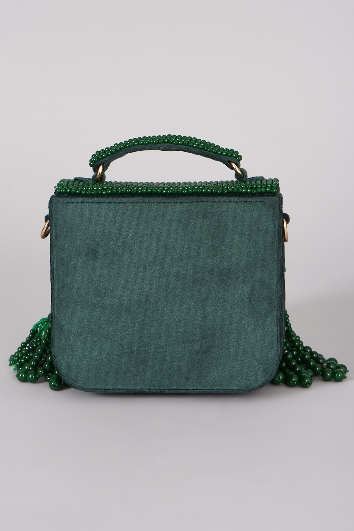 The Right Sided Emerald Green Velvet Handbag