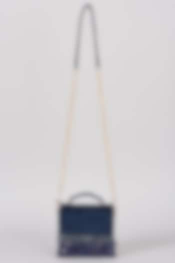 Sapphire Blue Micro Velvet Handbag by The Right Sided