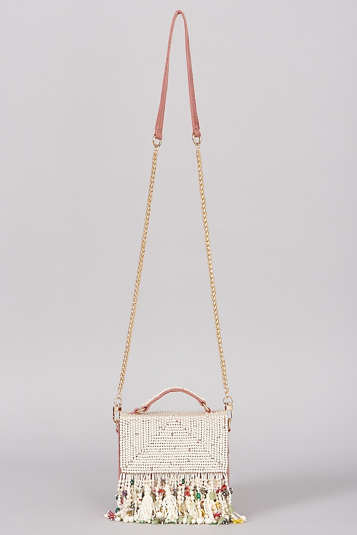 Blush Pink Micro Velvet Handbag by The Right Sided