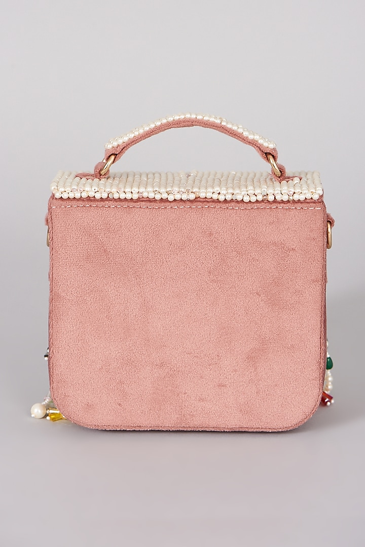 Blush Pink Micro Velvet Handbag by The Right Sided at Pernia's Pop Up Shop