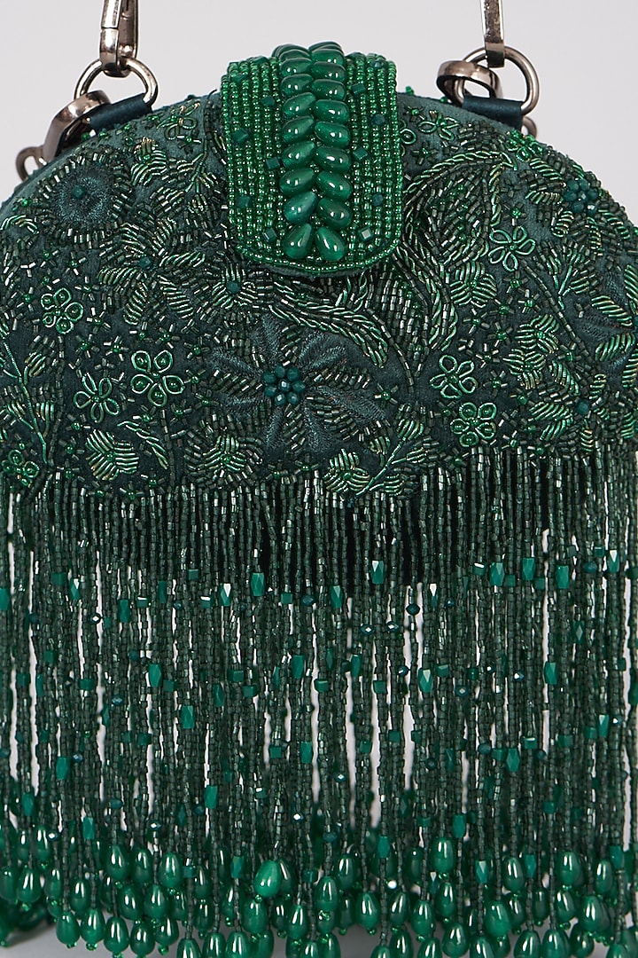 Emerald Green Micro Velvet Clutch by The Right Sided at Pernia's Pop Up Shop