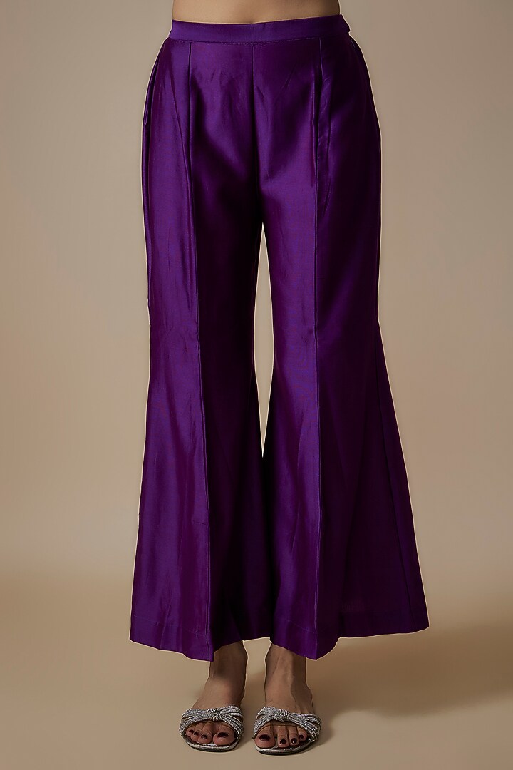 Purple Organza & Pure Chanderi Co-Ord Set by Trumpet Vine at Pernia's Pop Up Shop