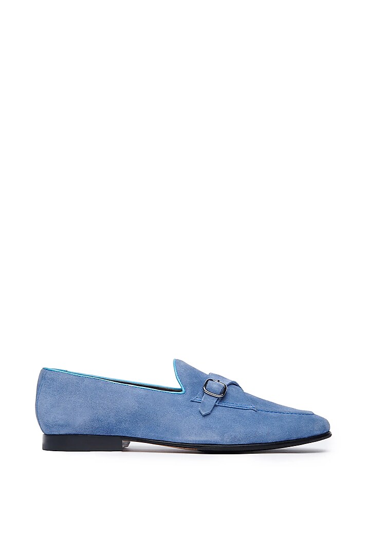 Blue Suede Cuban Loafers by TRUMPET at Pernia's Pop Up Shop