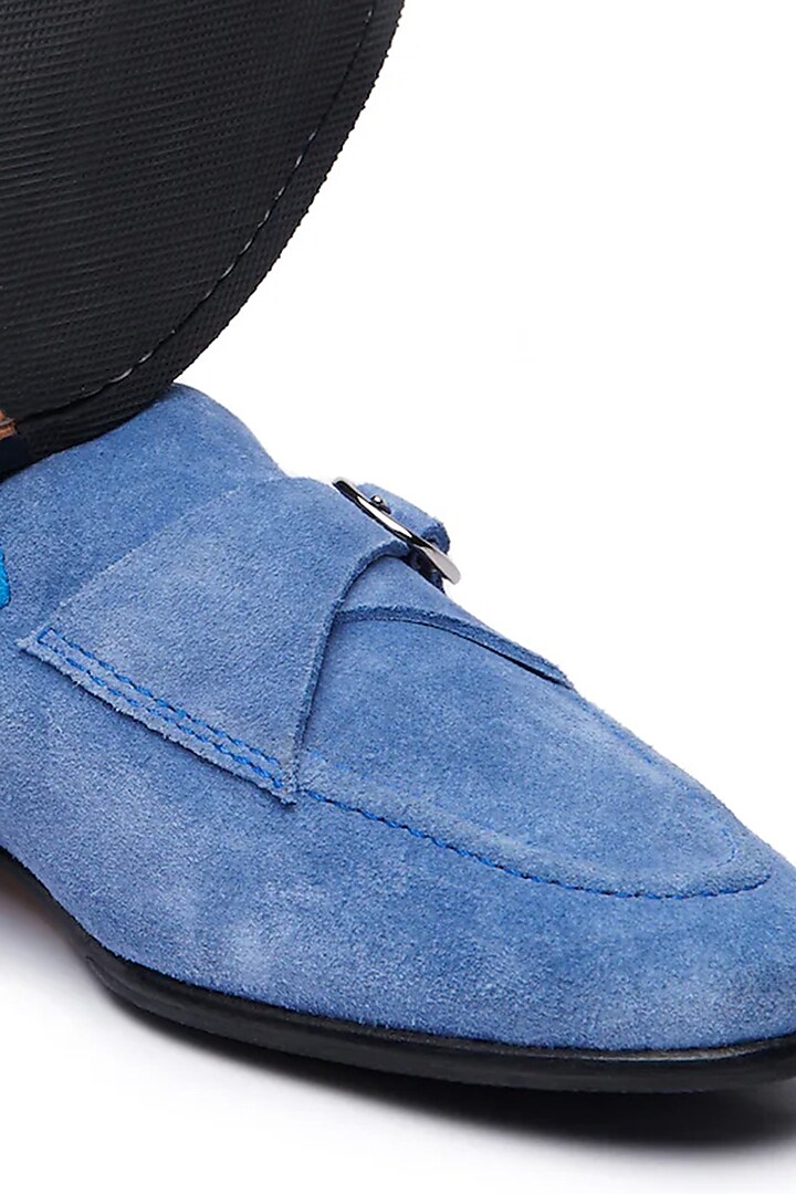 Blue Suede Cuban Loafers by TRUMPET at Pernia's Pop Up Shop