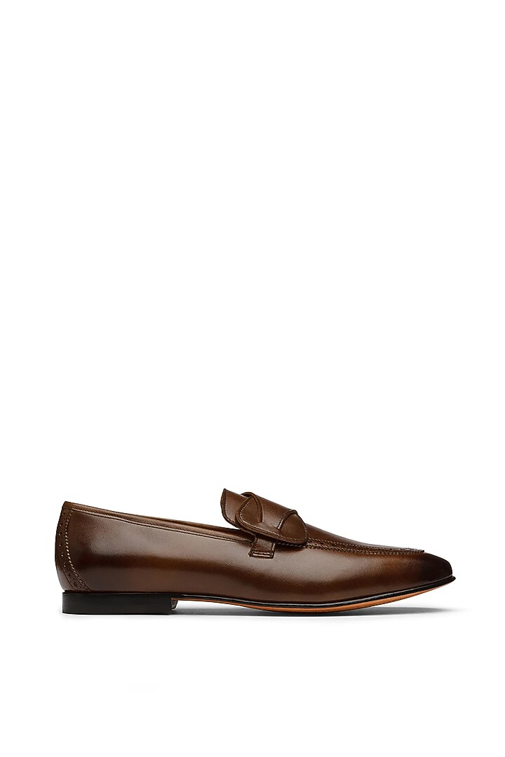 Brown Leather Loafers by TRUMPET at Pernia's Pop Up Shop