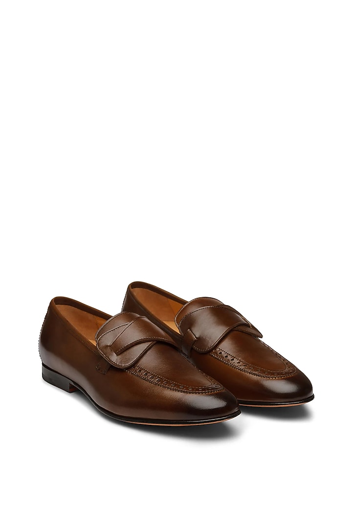 Brown Leather Loafers by TRUMPET at Pernia's Pop Up Shop