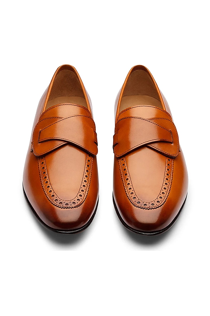 Brown Leather Loafers by TRUMPET