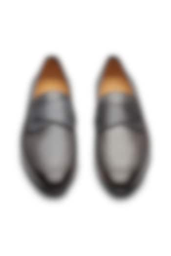 Grey Leather Loafers by TRUMPET