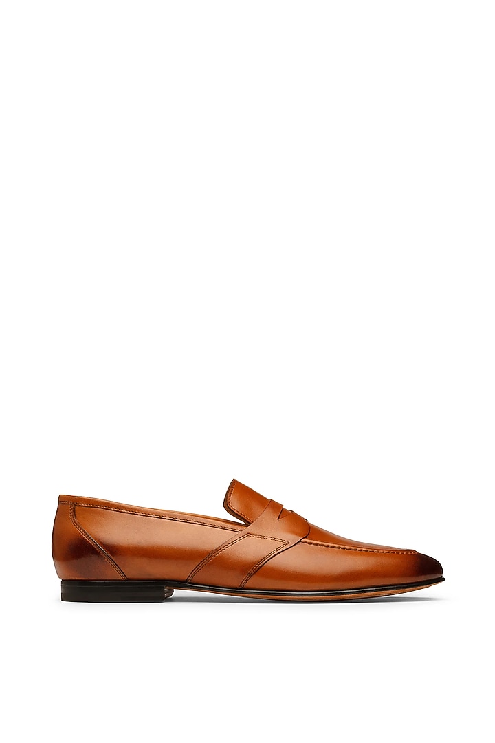Brown Leather Penny Loafers by TRUMPET at Pernia's Pop Up Shop