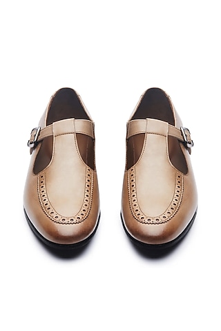Beige Leather Sandals by TRUMPET