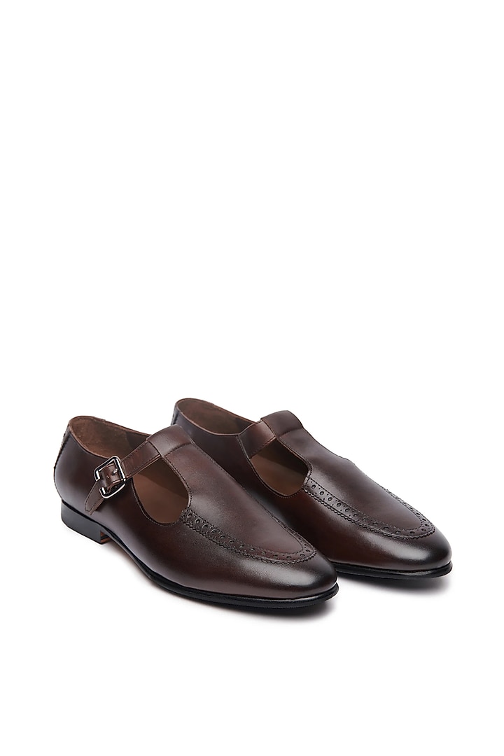 Brown Leather Sandals by TRUMPET at Pernia's Pop Up Shop