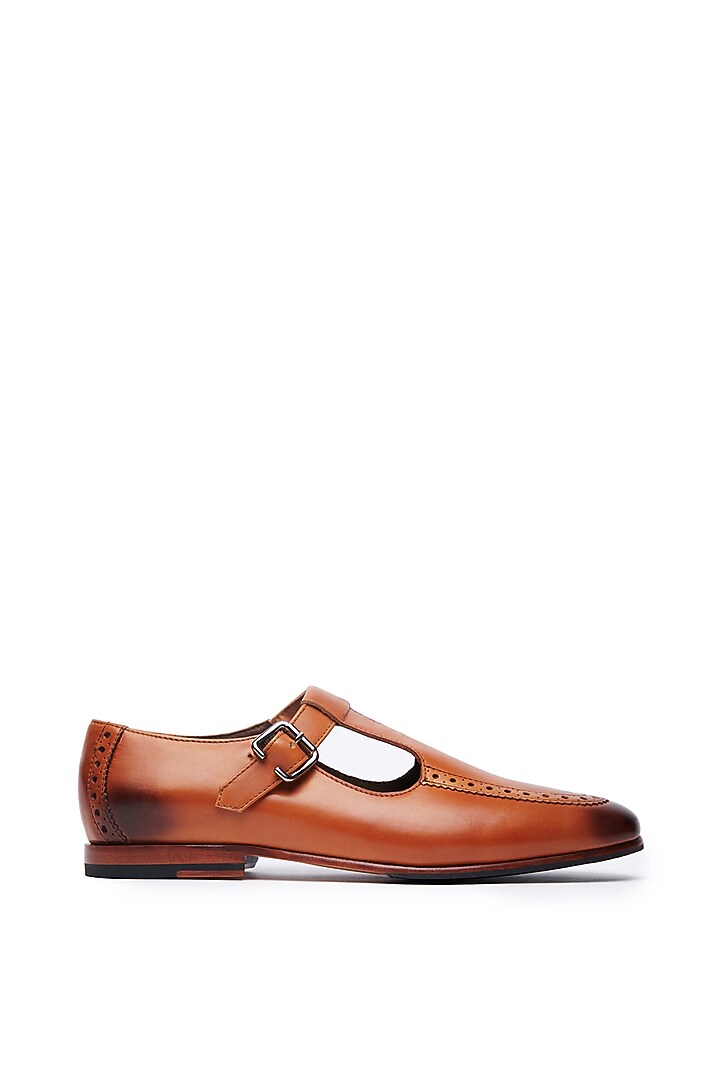 Brown Leather Sandals by TRUMPET at Pernia's Pop Up Shop