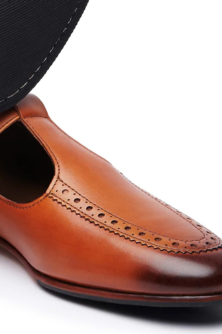 Brown Leather Sandals by TRUMPET at Pernia's Pop Up Shop