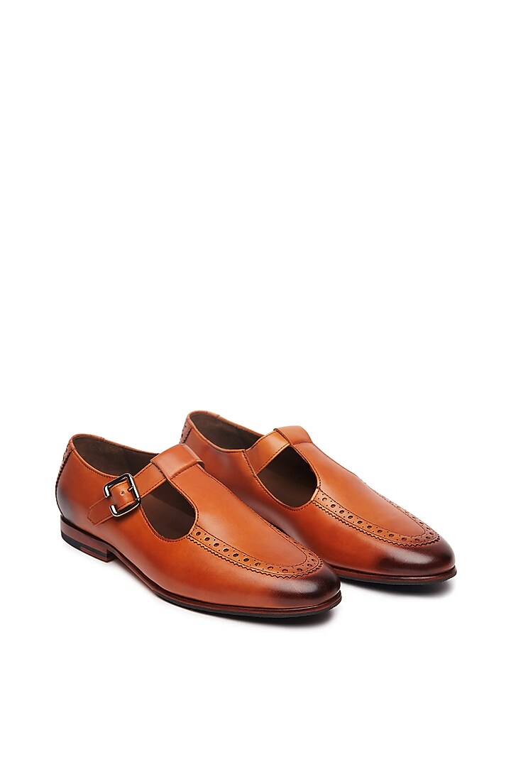 Brown Leather Sandals by TRUMPET at Pernia's Pop Up Shop