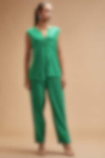 Green Handloom Cotton Top by theroverjournal