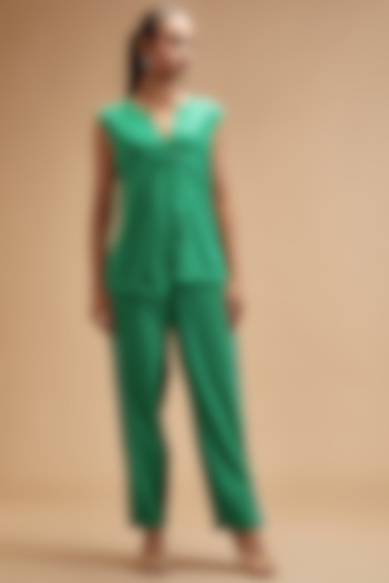 Green Handloom Cotton Top by theroverjournal