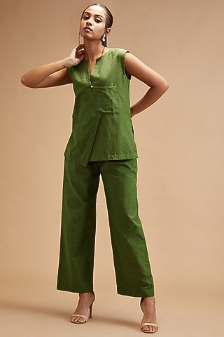 Green Handloom Cotton Top by theroverjournal