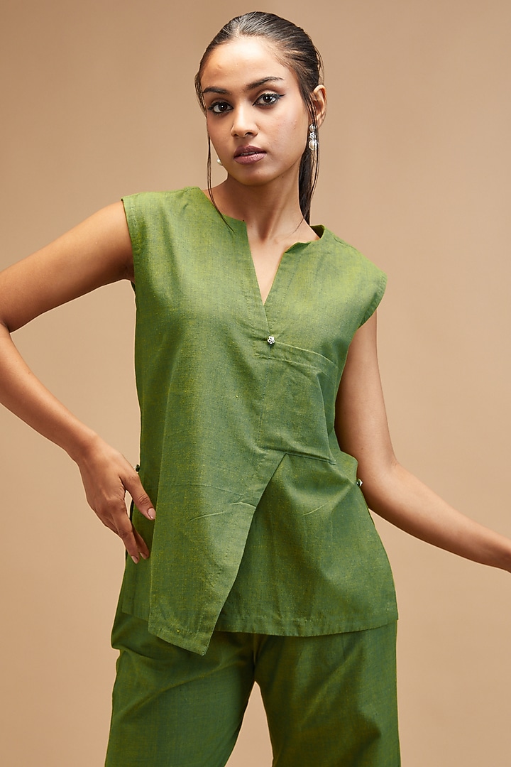 Green Handloom Cotton Culottes by theroverjournal at Pernia's Pop Up Shop