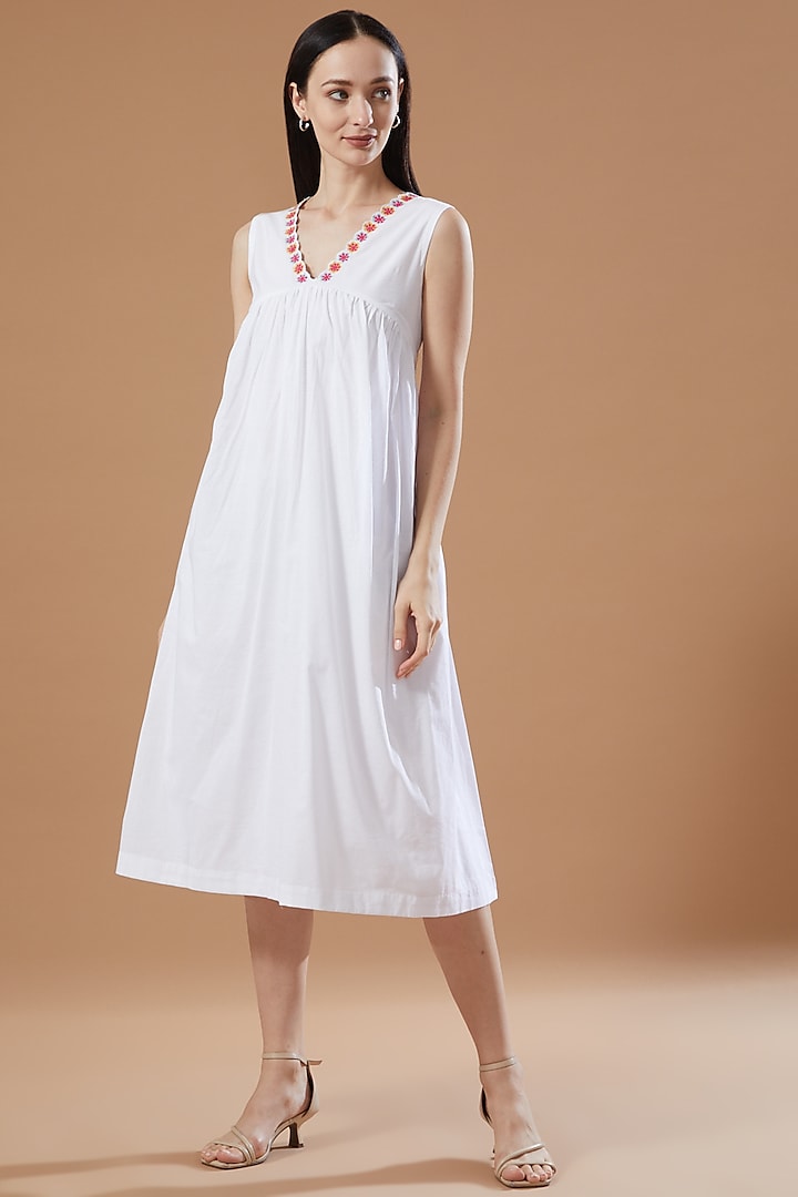 White Cotton Dress by Theroverjournal