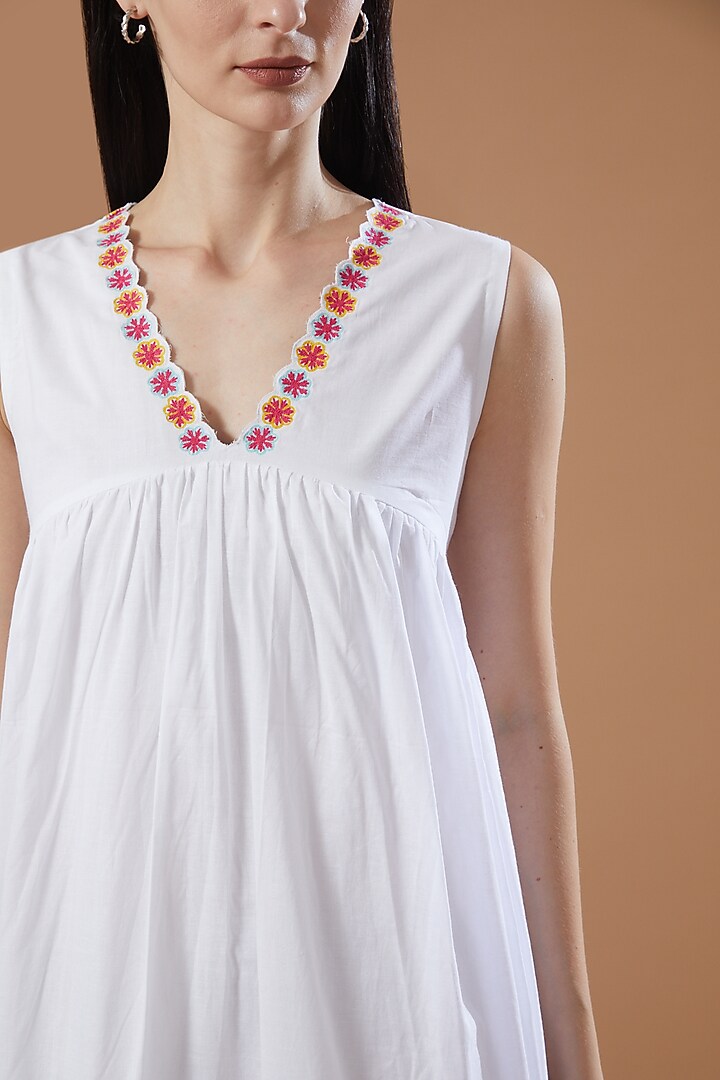 White Cotton Summer Dress by Theroverjournal at Pernia's Pop Up Shop