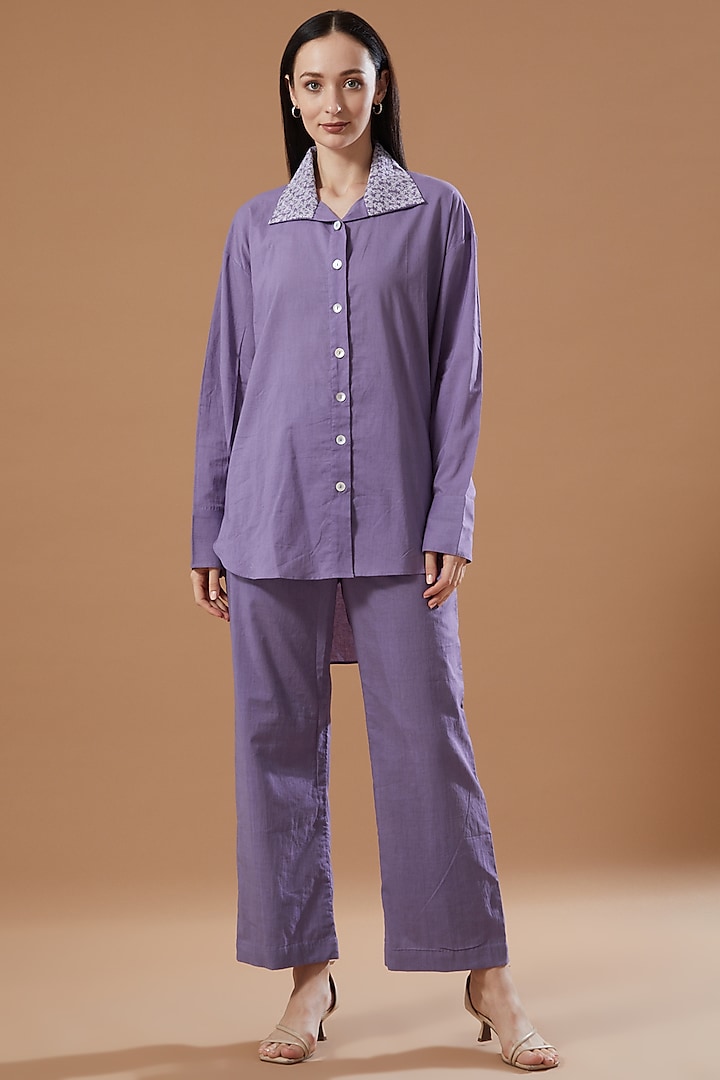 Lavender Cotton Shirt by Theroverjournal