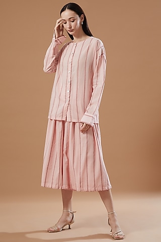 Rust Pink Ankle-Length Culotte Pants by Theroverjournal